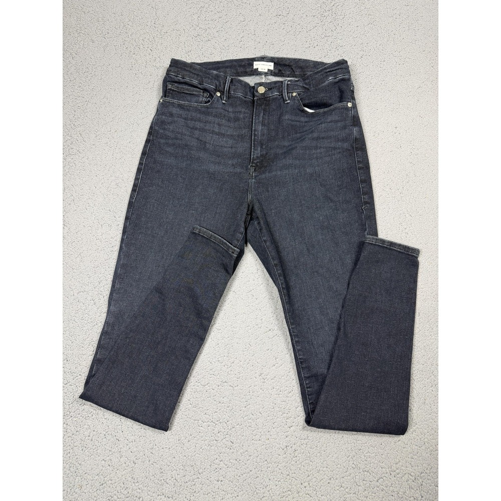 Good‎ American Jeans Womens 14-18 Blue Dark Wash High Rise Skinny Stretch Denim
